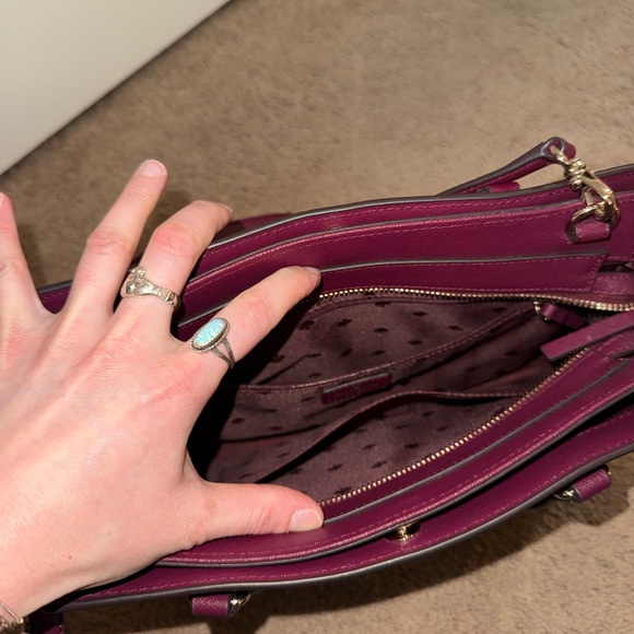 Kate Spade Dark Red Leather Satchel - Picture 2 of 4